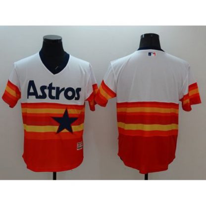 Houston Astros Blank White/Orange Flexbase Authentic Collection Cooperstown Stitched MLB Jersey