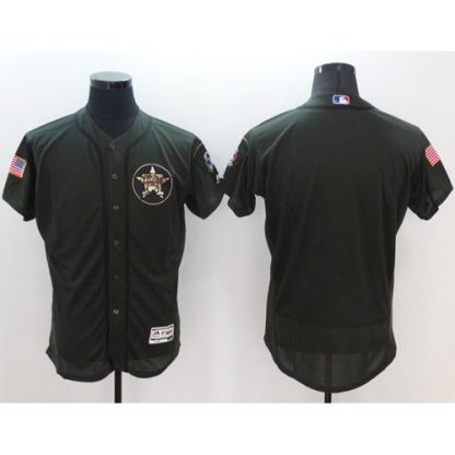 Houston Astros Blank Green Flexbase Authentic Collection Salute to Service Stitched MLB Jersey