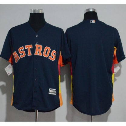 Houston Astros Blank Navy Blue New Cool Base Stitched MLB Jersey
