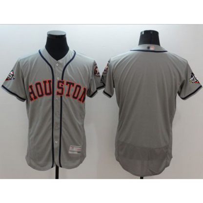 Houston Astros Blank Grey Flexbase Authentic Collection 2019 World Series Bound Stitched MLB Jersey