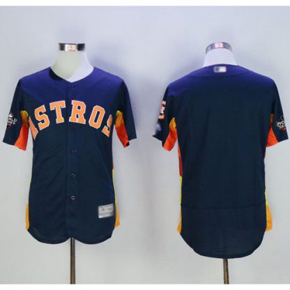 Houston Astros Blank Navy Blue Flexbase Authentic Collection 2019 World Series Bound Stitched MLB Jersey