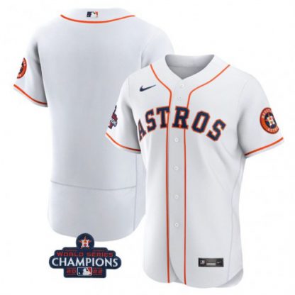 Houston Houston Astros Blank White 2022 World Series Champions Flex Base Stitched Men's Nike MLB Jersey