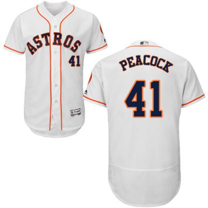Houston Astros #41 Brad Peacock White Flexbase Authentic Collection Stitched MLB Jersey
