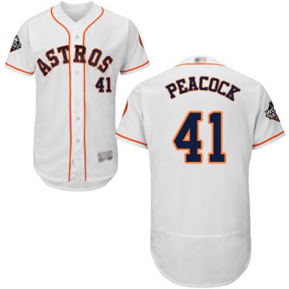 Houston Astros #41 Brad Peacock White Flexbase Authentic Collection 2019 World Series Bound Stitched MLB Jersey