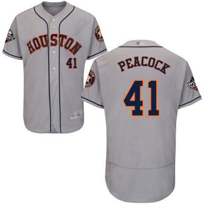 Houston Astros #41 Brad Peacock Grey Flexbase Authentic Collection 2019 World Series Bound Stitched MLB Jersey