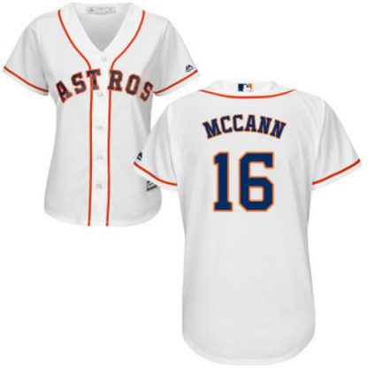 Houston Astros #16 Brian McCann White Home Women's Stitched MLB Jersey