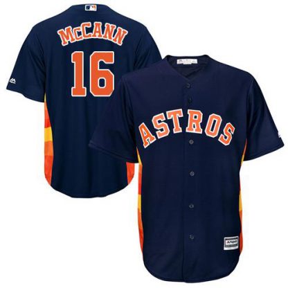 Houston Astros #16 Brian McCann Navy Blue Cool Base Stitched Youth MLB Jersey