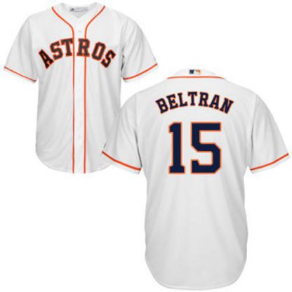 Houston Astros #15 Carlos Beltran White Cool Base Stitched Youth MLB Jersey