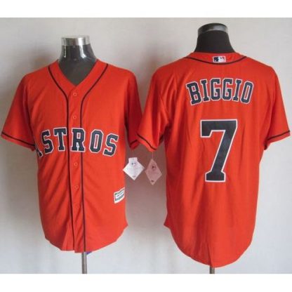 Houston Astros #7 Craig Biggio Orange New Cool Base Stitched MLB Jersey