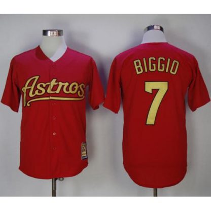 Houston Astros #7 Craig Biggio Red 2002-2012 Turn Back The Clock Stitched MLB Jersey