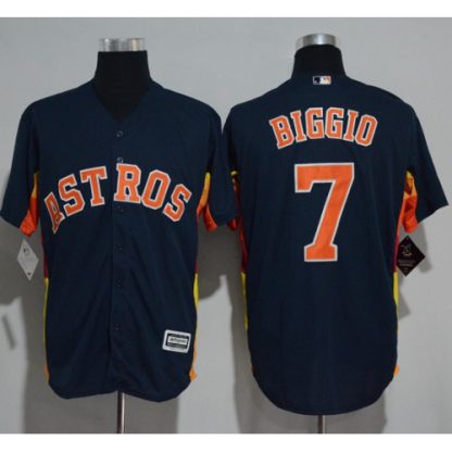 Houston Astros #7 Craig Biggio Navy Blue New Cool Base Stitched MLB Jersey
