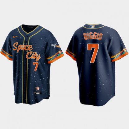 Houston Houston Astros #7 Craig Biggio Navy Men's Nike 2021 City Connect Replica MLB Jersey