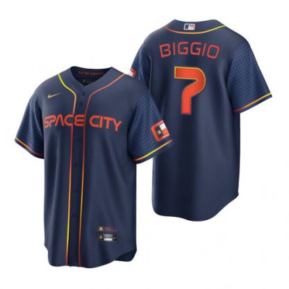 Houston Houston Astros #7 Craig Biggio Navy Men's Nike Game 2022 City Connect MLB Jersey
