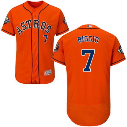Houston Astros #7 Craig Biggio Orange Flexbase Authentic Collection 2019 World Series Bound Stitched MLB Jersey