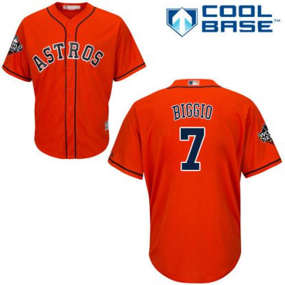 Houston Astros #7 Craig Biggio Orange New Cool Base 2019 World Series Bound Stitched MLB Jersey