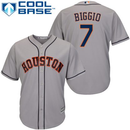 Houston Astros #7 Craig Biggio Grey Cool Base Stitched Youth MLB Jersey