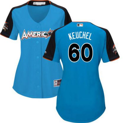 Houston Astros #60 Dallas Keuchel Blue 2017 All-Star American League Women's Stitched MLB Jersey