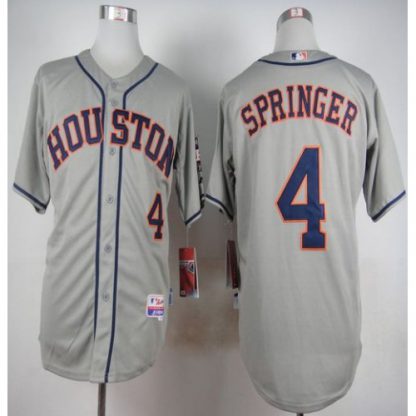 Houston Astros #4 George Springer Grey Cool Base Stitched MLB Jersey