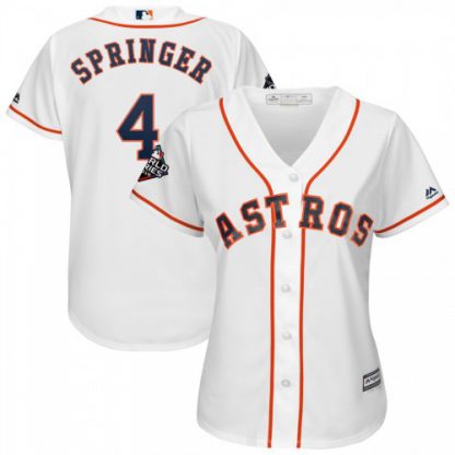 Houston Astros #4 George Springer White Women's 2019 World Series Bound Cool Base Stitched MLB Jersey