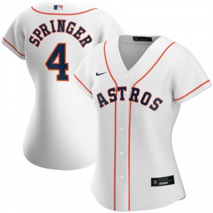 Houston Houston Astros #4 George Springer Nike Women's Home 2020 MLB Player Jersey White