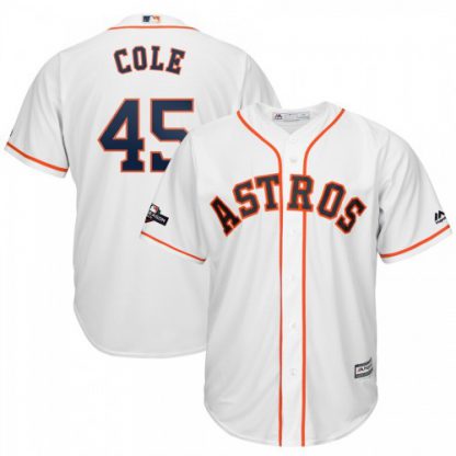 Houston Houston Astros #45 Gerrit Cole Majestic 2019 Postseason Official Cool Base Player Jersey White