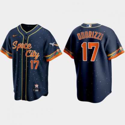 Houston Houston Astros #17 Jake Odorizzi Navy Men's Nike 2021 City Connect Replica MLB Jersey