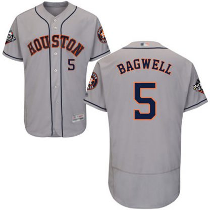 Houston Astros #5 Jeff Bagwell Grey Flexbase Authentic Collection 2019 World Series Bound Stitched MLB Jersey