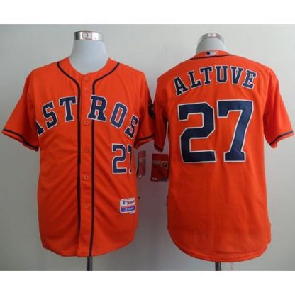Houston Astros #27 Jose Altuve Orange Cool Base Stitched MLB Jersey