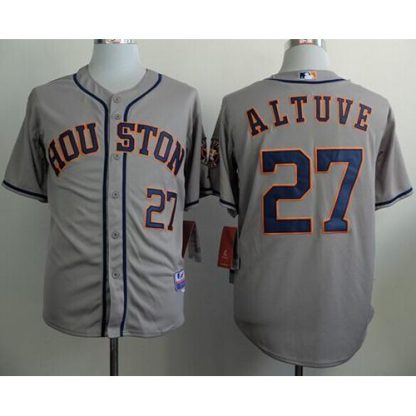 Houston Astros #27 Jose Altuve Grey Cool Base Stitched MLB Jersey