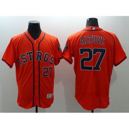 Houston Astros #27 Jose Altuve Orange Flexbase Authentic Collection Stitched MLB Jersey