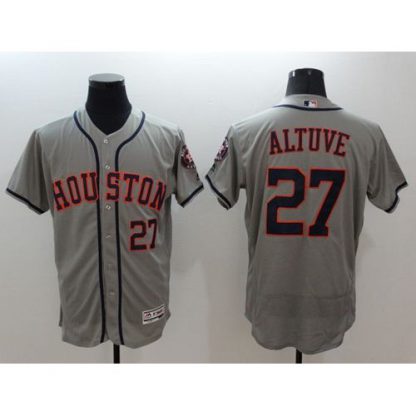 Houston Astros #27 Jose Altuve Grey Flexbase Authentic Collection Stitched MLB Jersey