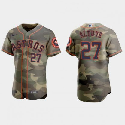 Houston Houston Astros #27 Jose Altuve Men's Nike 2021 Armed Forces Day Authentic MLB Jersey -Camo