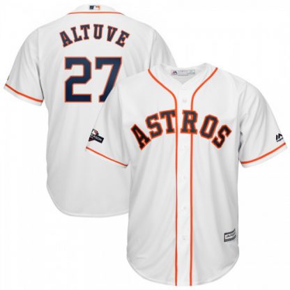 Houston Houston Astros #27 Jose Altuve Majestic 2019 Postseason Official Cool Base Player Jersey White
