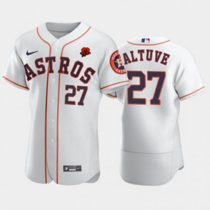 Houston Houston Astros #27 Jose Altuve Men's Nike Authentic 2021 Memorial Day MLB Jersey - White