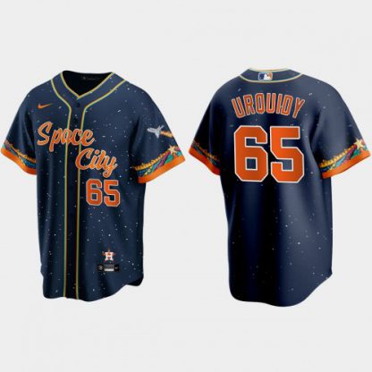 Houston Houston Astros #65 Jose Urquidy Navy Men's Nike 2021 City Connect Replica MLB Jersey