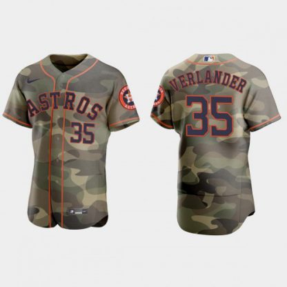 Houston Houston Astros #35 Justin Verlander Men's Nike 2021 Armed Forces Day Authentic MLB Jersey -Camo