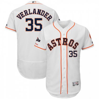 Houston Houston Astros #35 Justin Verlander Majestic 2019 Postseason Authentic Flex Base Player Jersey White