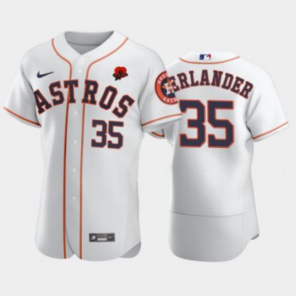 Houston Houston Astros #35 Justin Verlander Men's Nike Authentic 2021 Memorial Day MLB Jersey - White