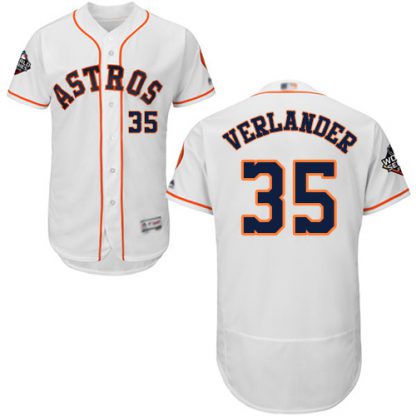 Houston Astros #35 Justin Verlander White Flexbase Authentic Collection 2019 World Series Bound Stitched MLB Jersey