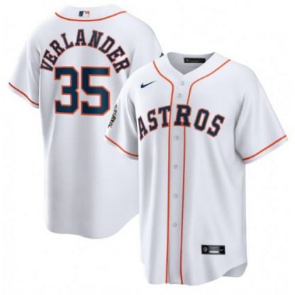 Houston Houston Astros #35 Justin Verlander White 2022 World Series Home Stitched Men's Nike MLB Jersey