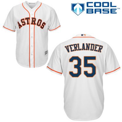 Houston Astros #35 Justin Verlander White New Cool Base Stitched MLB Jersey