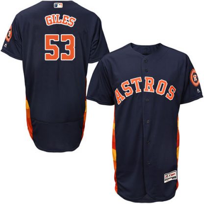 Houston Astros #53 Ken Giles Navy Blue Flexbase Authentic Collection Stitched MLB Jersey