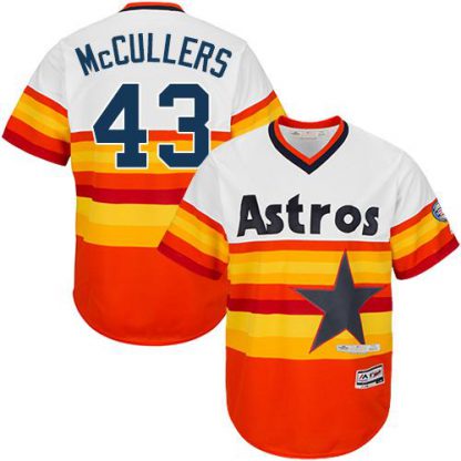 Houston Astros #43 Lance McCullers White/Orange Flexbase Authentic Collection Cooperstown Stitched MLB Jersey