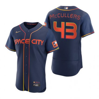 Houston Houston Astros #43 Lance Mccullers Navy Men's Nike Authentic 2022 City Connect MLB Jersey