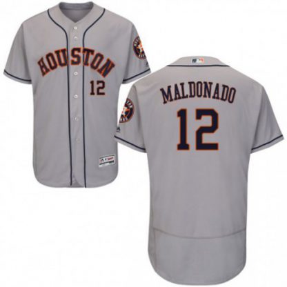 Houston Astros #12 Martin Maldonado Grey Flexbase Authentic Collection Stitched MLB Jersey