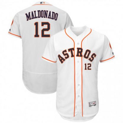 Houston Astros #12 Martin Maldonado White Flexbase Authentic Collection Stitched MLB Jersey