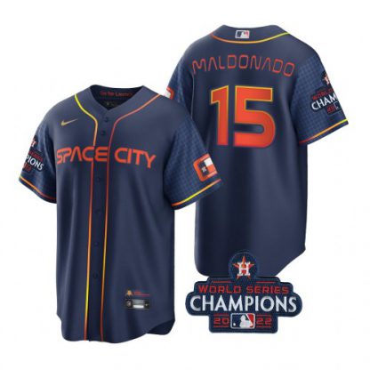 Houston Houston Astros #15 Martin Maldonado Navy 2022 World Series Champions Men's Nike Game City Connect MLB Jersey