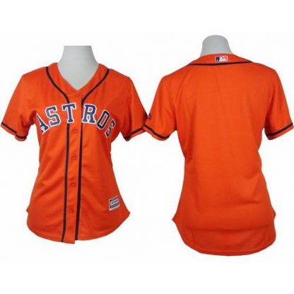 Houston Astros Blank Orange Alternate Women's Stitched MLB Jersey
