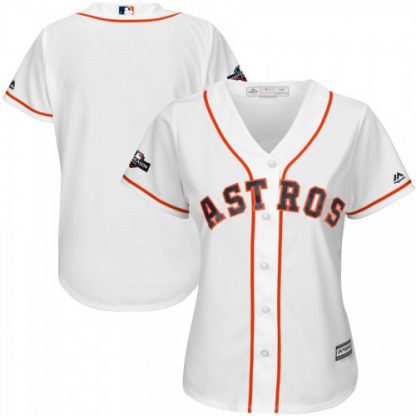Houston Houston Astros Majestic Women's 2019 Postseason Official Cool Base Team Jersey White
