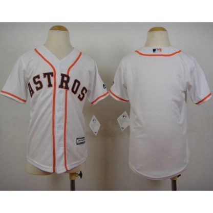 Houston Astros Blank White Cool Base Stitched Youth MLB Jersey